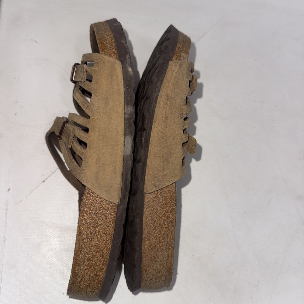 Birkenstock Womens Granada Taupe Birko Flor Sandals Slides Size 39/40 US 8/9 - Picture 10 of 14